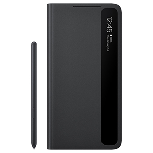 کیف کلاسوری شرکتی سامسونگ مدل SMART CLEAR VIEW COVER EF-ZG99P S21 ULTRA با قلم