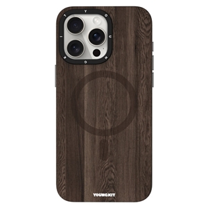 قاب YOUNGKIT یانگکیت Brown Wooden Texture Magsafe Series مناسب برای Apple iPhone 14 Pro Max