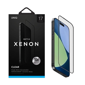 گلس آیفون 17 پرو مکس برند یونیک مدل UNIQ Optix Xenon Clear مناسب برای Apple iPhone 17 Pro Max