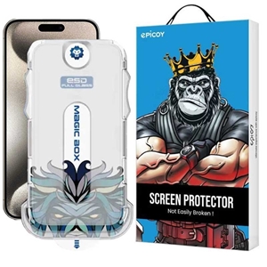 محافظ صفحه نمایش اپیکوی مدل Lion ESD Easy Install مناسب برای گوشی موبایل اپل iPhone 15 Pro Max به همراه کیت نصب
