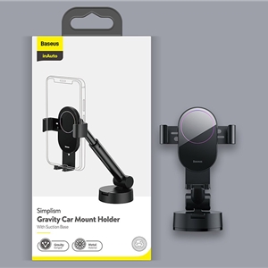 پایه نگهدارنده گوشی موبایل بیسوس مدل Simplism Gravity Car Mount Holder