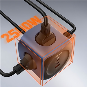 چند راهی برق 6 کاره الدینیو Ldnio Power Socket Cube SE3338