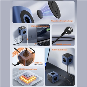 چند راهی برق 6 کاره الدینیو Ldnio Power Socket Cube SE3338