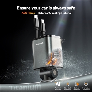 شارژر فندکی 30 وات با کابل جمع شونده جویروم JOYROOM JR-CCL05