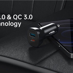 شارژر فندکی CHOETECH TC0005 Dual QC 3.0 + PD20W 38W