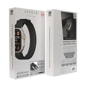 بند اپل واچ 44/49 Levelo Rove Nylon Watch Strap With Metal Buckle