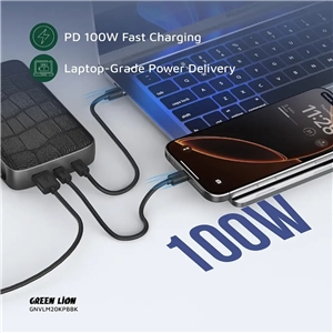 پاوربانک 100 وات 20000 گرین لاین Green Lion Valmont Power Bank GNVLM20KPBBK