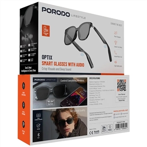 عینک هوشمند پرودو Porodo Optix Smart Glasses PDSGUVP119