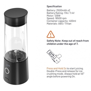 مخلوط کن پرودو Porodo مدل PD-PJW6B 400ml قابل حمل