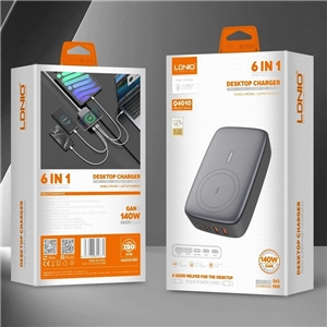 هاب شارژر 5 پورت وایرلس الدینیو 140 وات LDNIO Q4010 GaN
