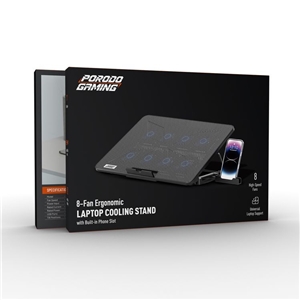 کول پد لپ تاپ پرودو Porodo Laptop Cooling Stand PDXF5CPBK