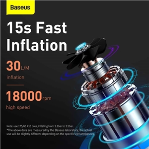 پمپ باد و چراغ‌قوه بیسوس Baseus Super Mini Inflator Pump CRCQ000001