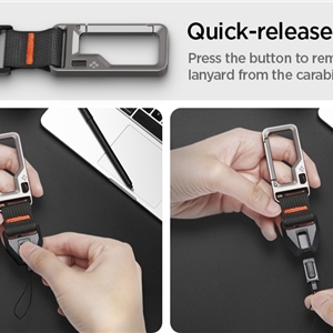 بند نگهدارنده اسپیگن مدل AirPods Pro 2 Lanyard Carabiner