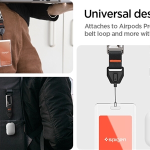 بند نگهدارنده اسپیگن مدل AirPods Pro 2 Lanyard Carabiner