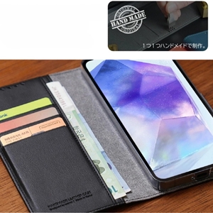 کیف چرمی گوشی آراری مدل Mustang Diary مناسب Galaxy A55