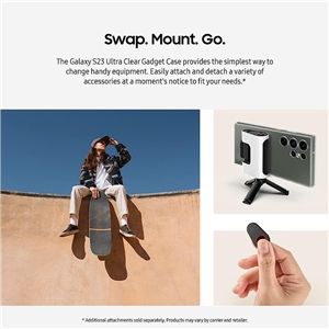 کاور Clear Gadget همراه با هولدر سامسونگ Galaxy S23 Ultra