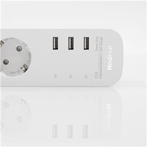 چند راهی برق و شارژر هادرون Hadron P323 دارای 3 پورت