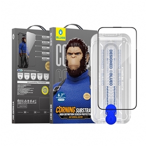 گلس برند BLUEO بهمراه ابزار نصب مدل Corning Glass With Applicator مناسب برای Apple iPhone 15 Pro