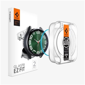 محافظ صفحه گلکسی واچ 6 کلاسیک سایز 47 برند اسپیگن مدل Spigen Glas.tR EZ Fit بسته 2 تایی